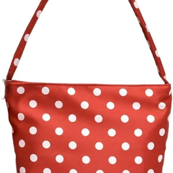 Polka Dot Small Shoulder Bag for Women, Versatile Stylish Tote with Magnetic Sna - Picture 1 of 6